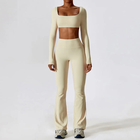 2PC Gym Wear/Yoga Wear,Long Sleeve And Short Sleeve Sets
